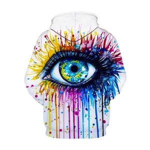 Paint Splash Eye 3D Hoodie, Size M